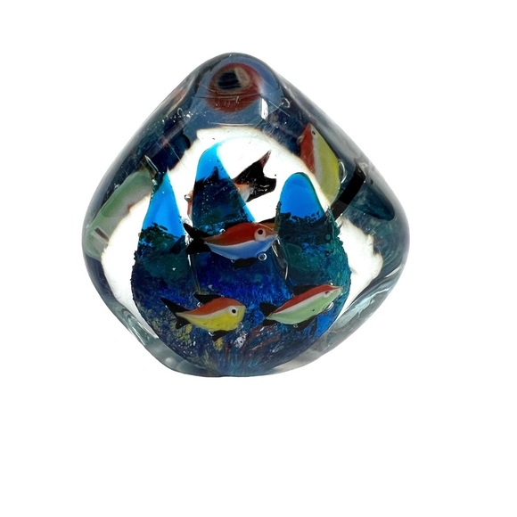 VINTAGE CORAL REEF AQUARIUM COLLECTIBLE PAPER WEIGHT - Picture 7 of 8